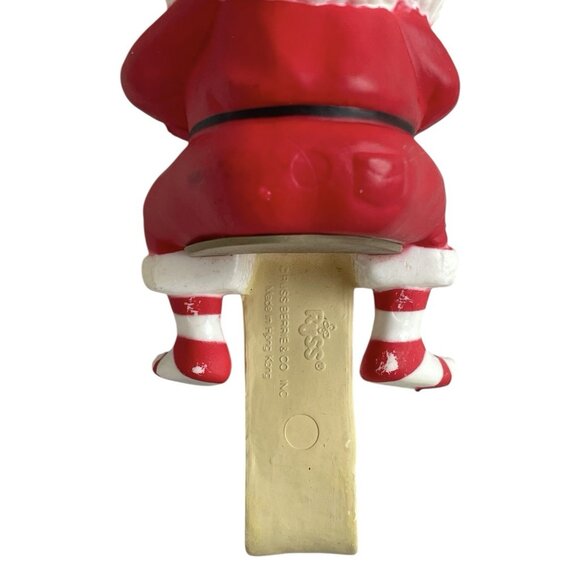 3x Russ Berrie Santa Claus JOY Christmas Stocking Holder Hanger Mantle Vintage - Picture 7 of 7